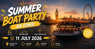 УКРАЇНСЬКА ВЕЧІРКА НА ТЕМЗІ - (Summer Boat Party) - 11 Липня 2026 (Субота)